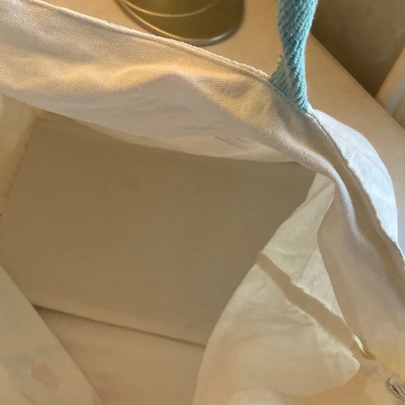 Extra Large Canvas Tote with Colorful Pineapple Print - Picture 6 of 7